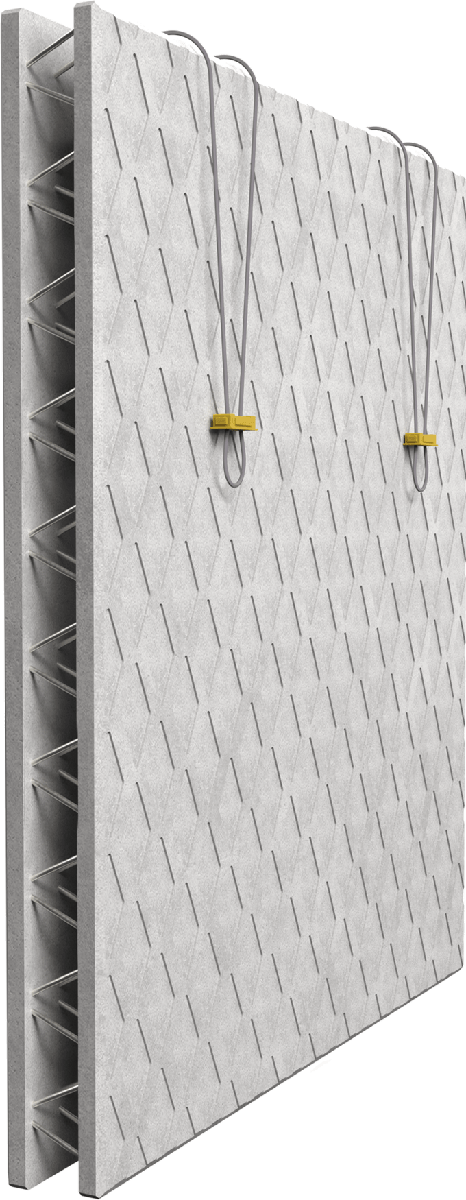 Architektonische Doppelwand Wand mit integrierter Schalung und 100 % attraktiven Sichtflächen