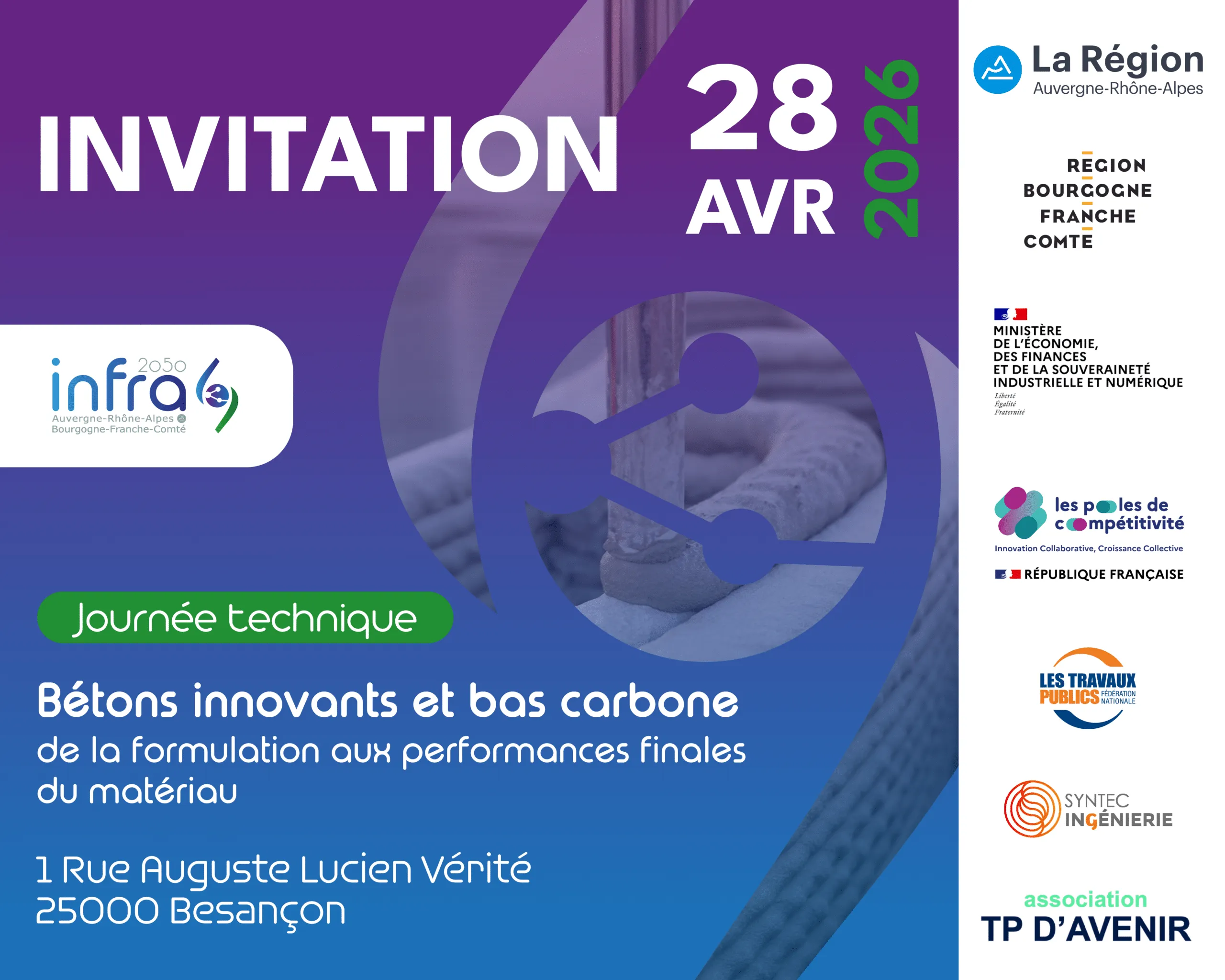INFRA2050 Besançon — Journée technique Bétons innovants et bas carbone