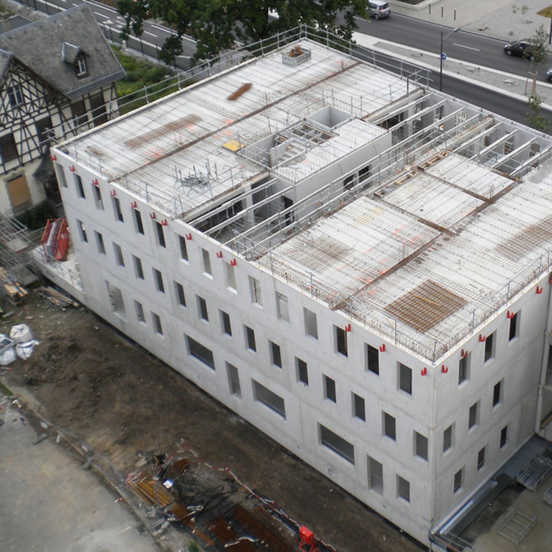 Quartier Étoile du Rhin à Strasbourg. Un chantier FEHR : prédalle en béton